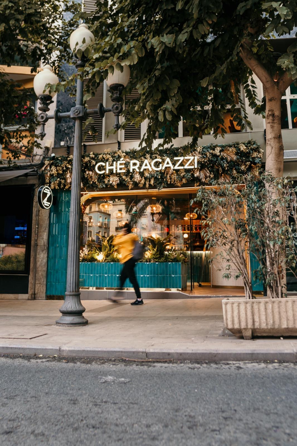 fachada con vegetacion artificial y preservada